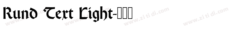Rund Text Light字体转换